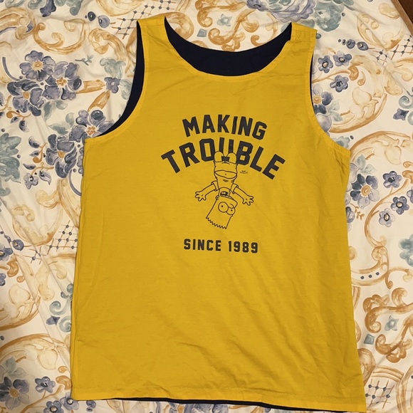 Simpsons Making Trouble double layers tank top - Picture 1 of 4